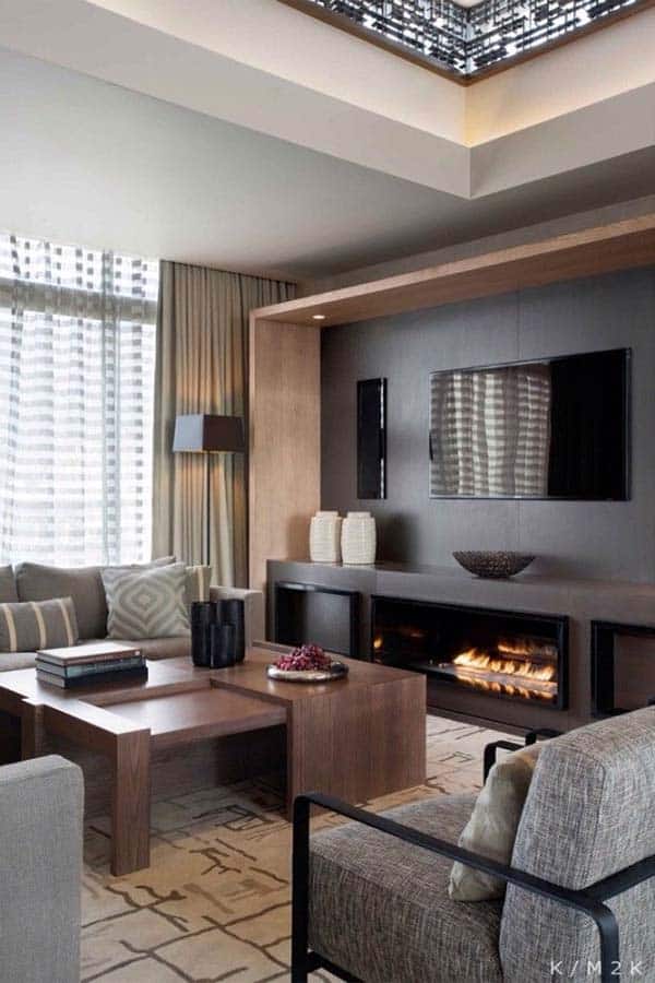 27 Mesmerizing minimalist fireplace ideas for your living room