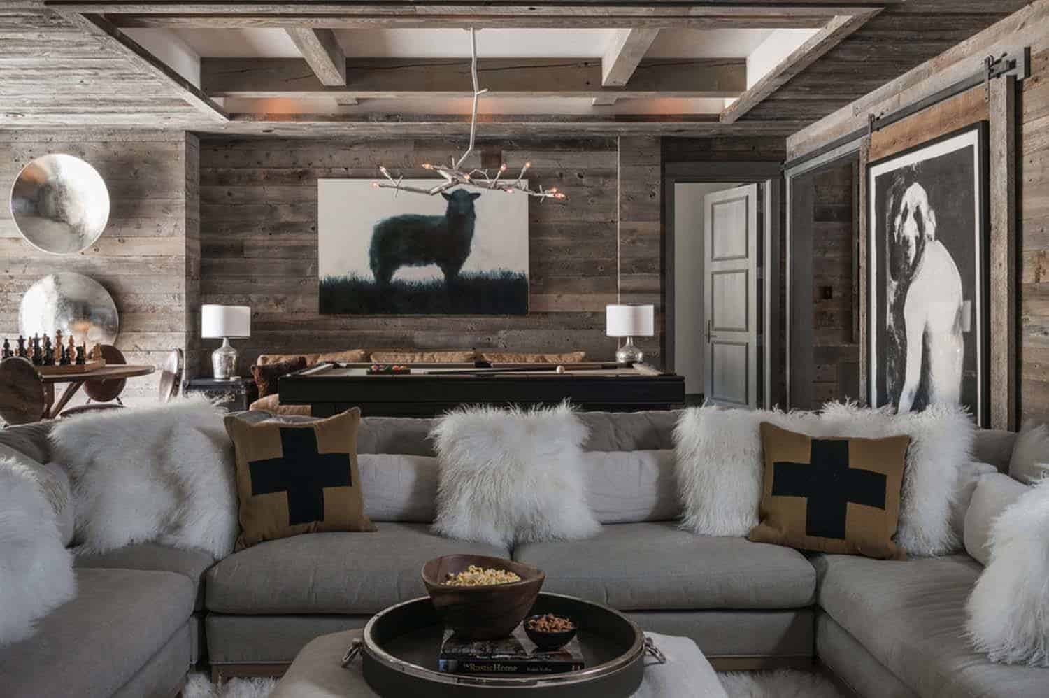 Ski-in/ski-out chalet in Montana with rustic-modern styling