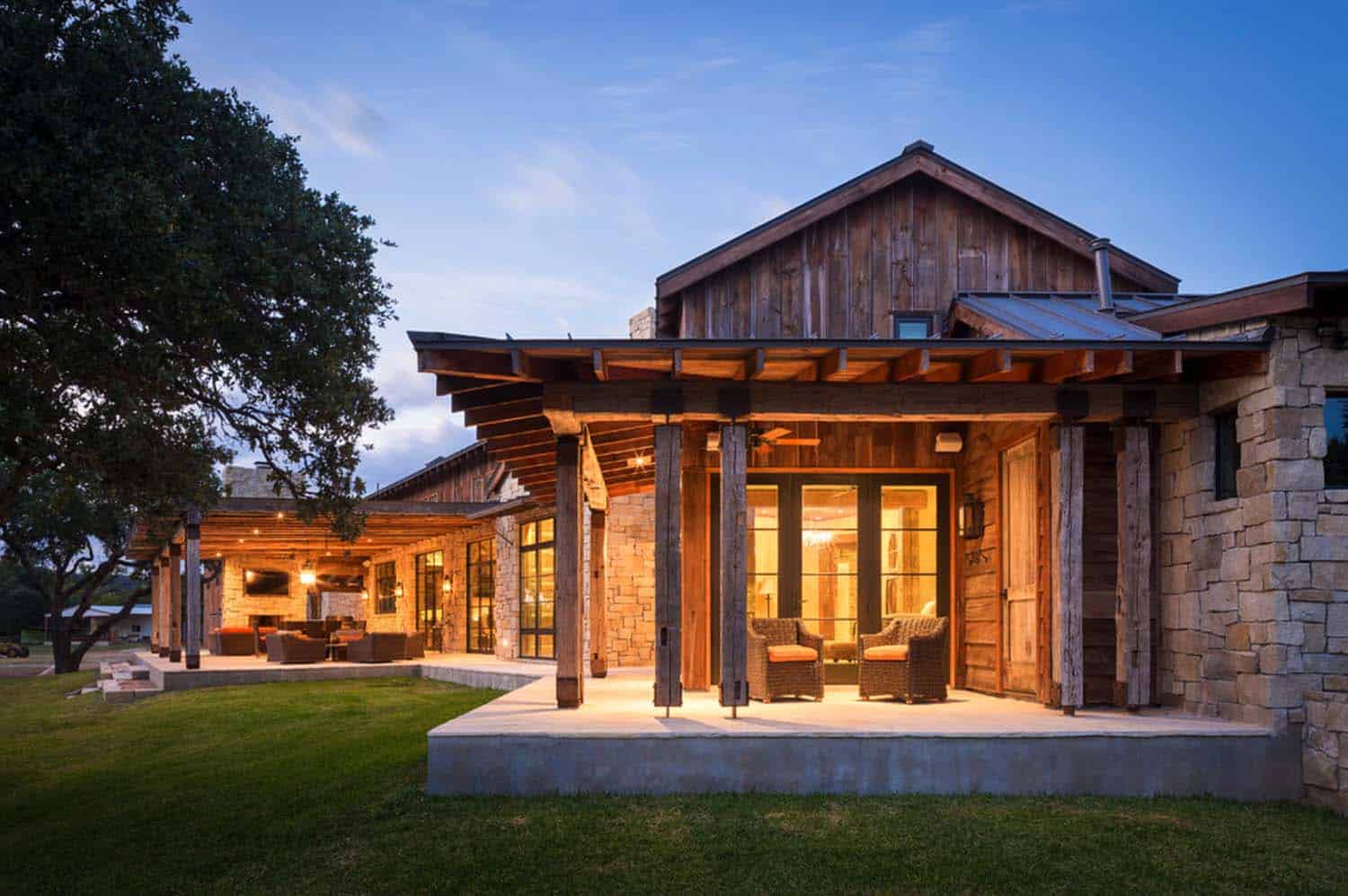 Modern-rustic barn style retreat in Texas Hill Country