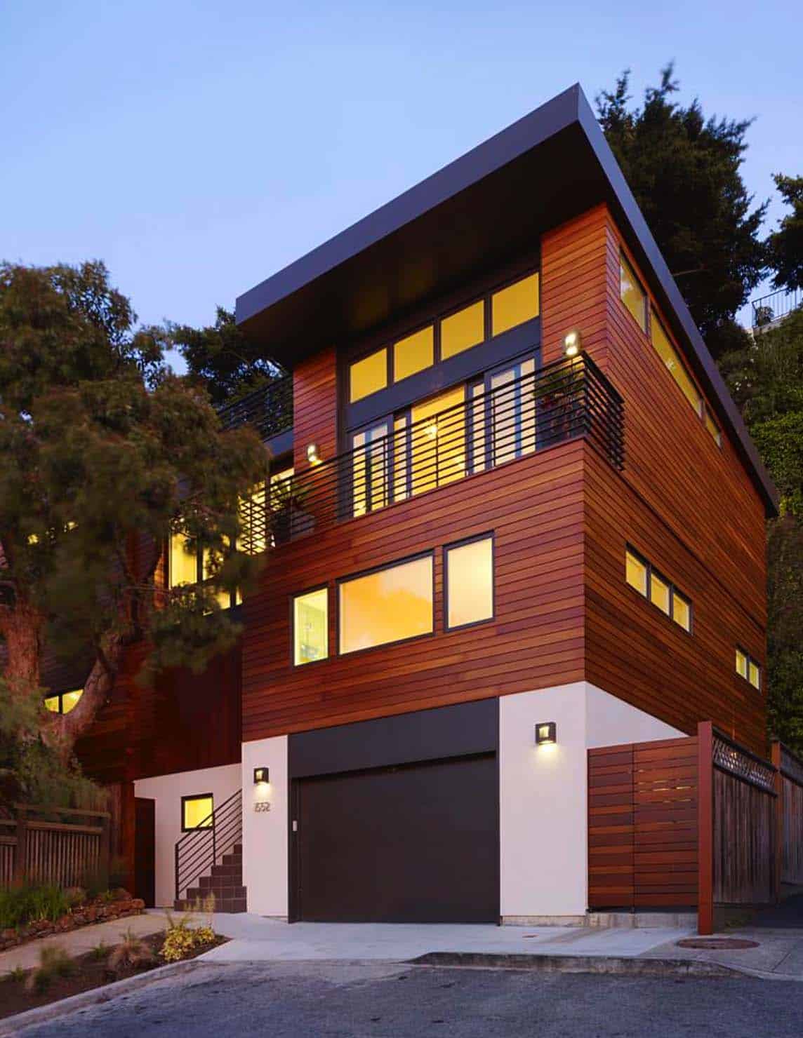 Beautiful home nestled into the hillside of Cole Valley, California