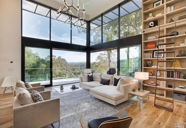 Striking Sustainable Smart Home Perched Hillside In Mill Valley