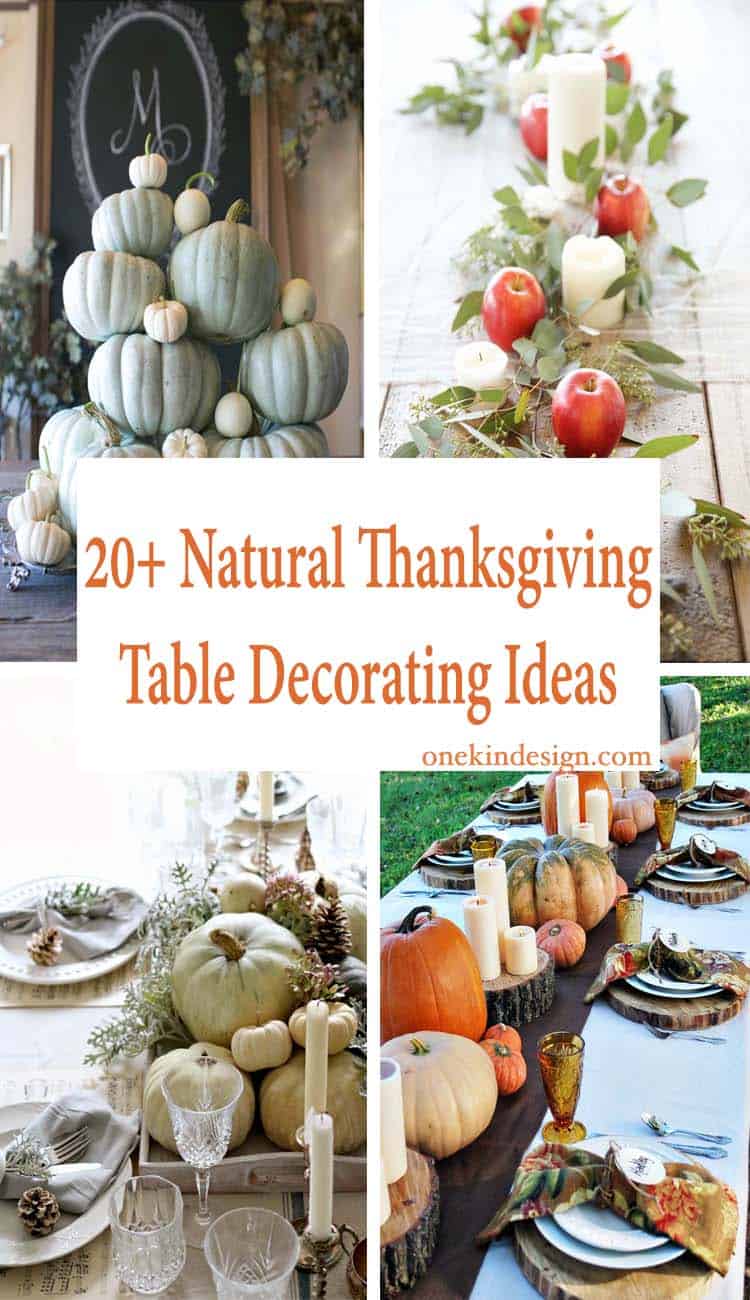 20+ Thanksgiving tablescape decorating ideas with natural elements