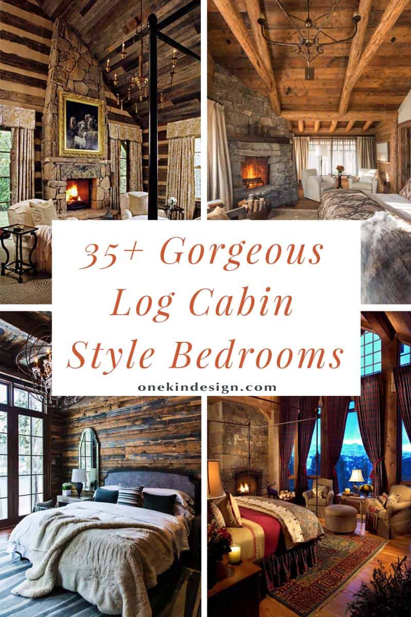 35+ Gorgeous log cabin style bedrooms to make you drool