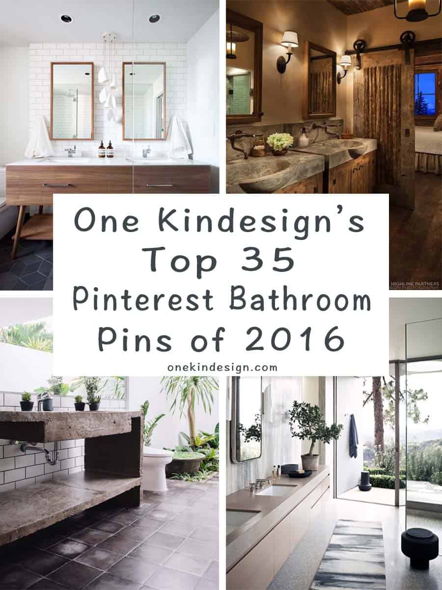 One Kindesign’s top 35 Pinterest bathroom pins of 2016