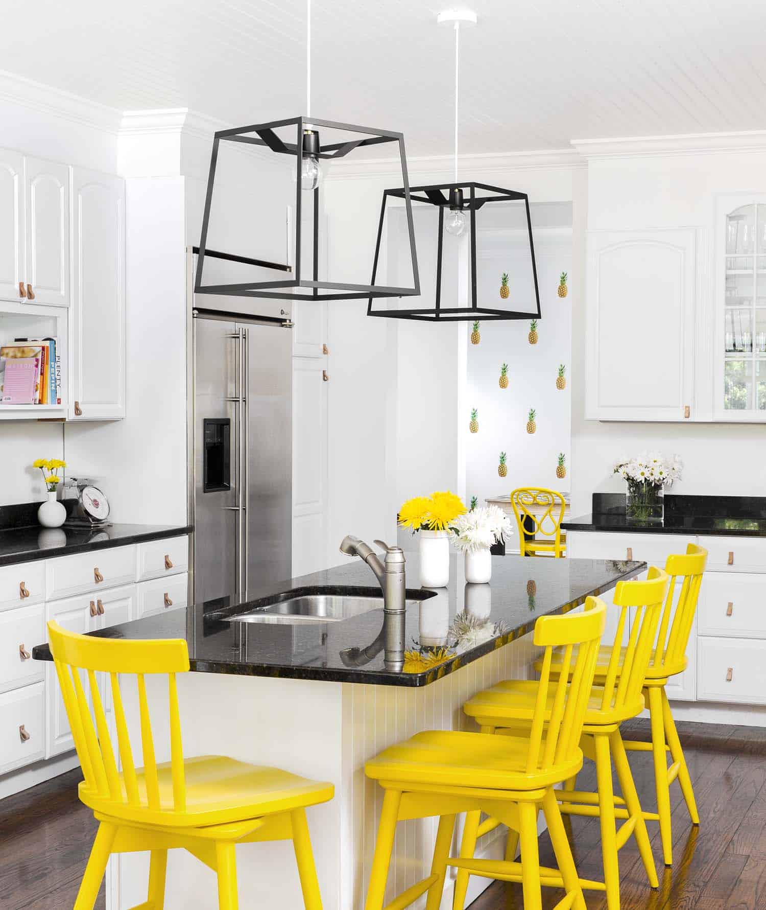 Bright and playful interiors characterizes this Westhampton beach house