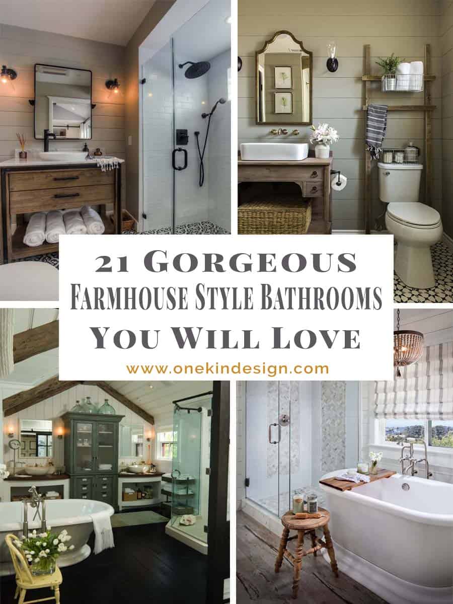 21 Gorgeous farmhouse style bathrooms you will love