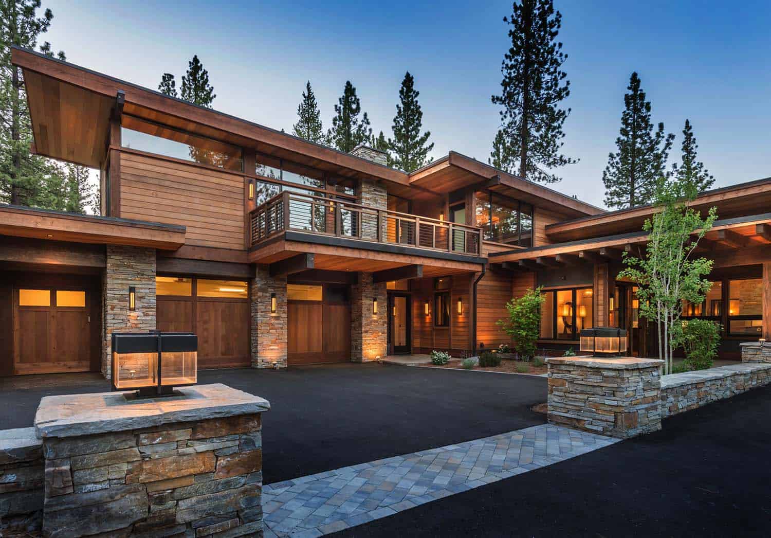 Mountain modern home in Martis Camp with indooroutdoor living