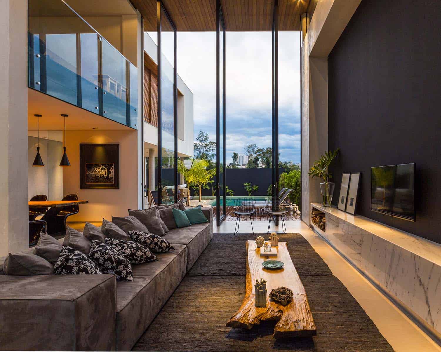 Architecturally striking two-story modern dwelling in Brazil