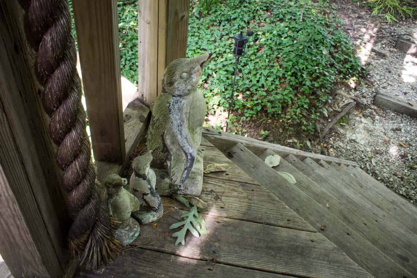 treehouse exterior with steps