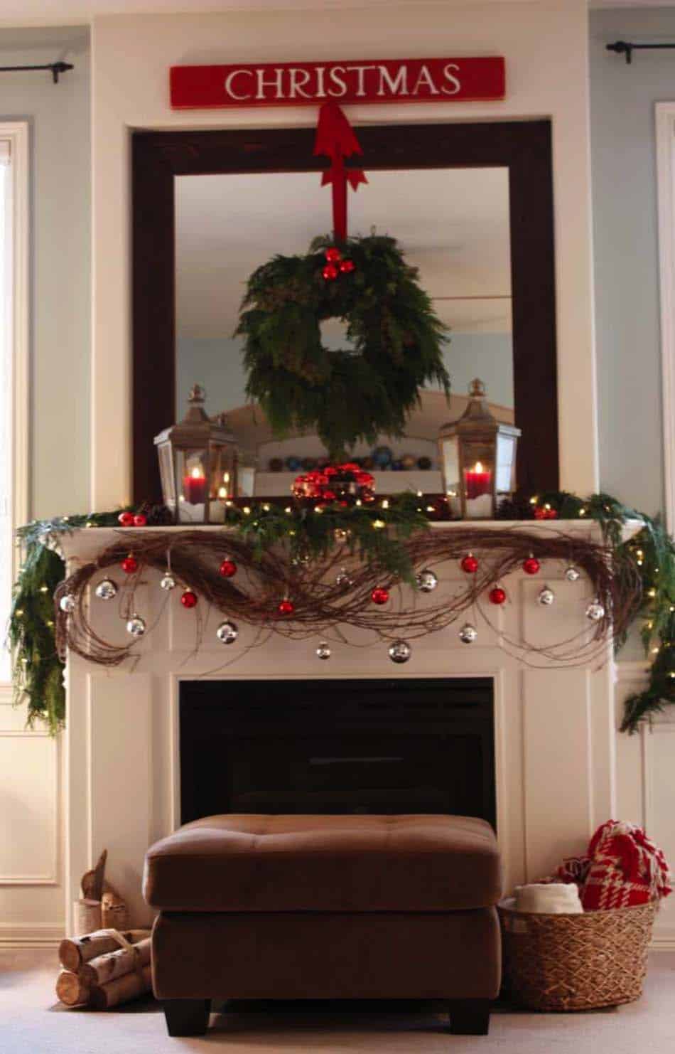 50+ Absolutely Fabulous Christmas Mantel Decorating Ideas