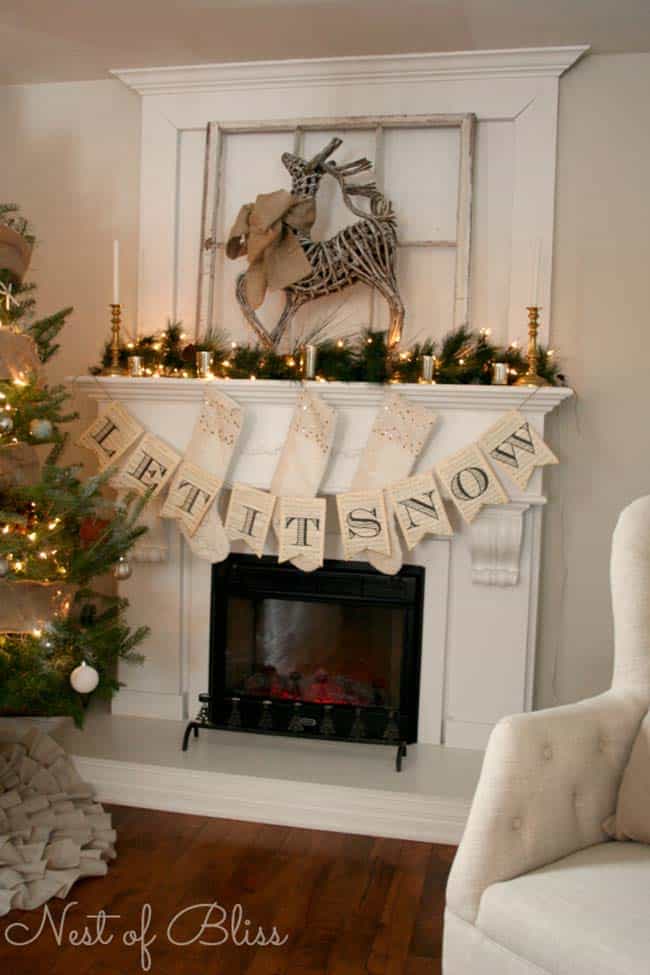 Christmas Mantel Decorating Ideas-24-1 Kindesign