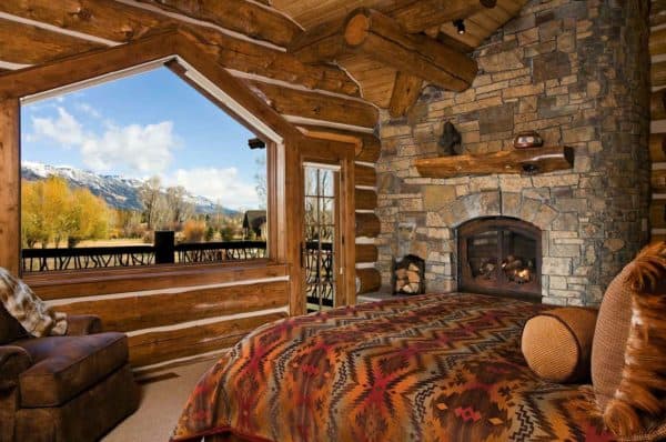 35+ Gorgeous log cabin style bedrooms to make you drool