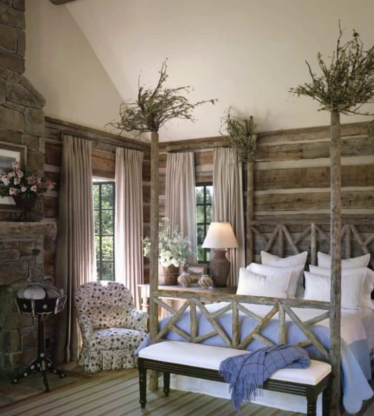 35+ Gorgeous log cabin style bedrooms to make you drool