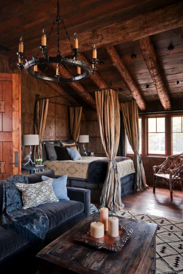 35+ Gorgeous log cabin style bedrooms to make you drool