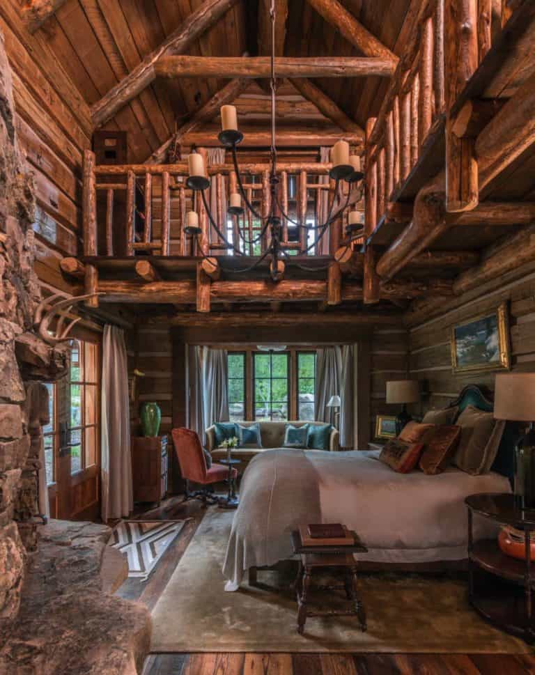 35+ Gorgeous log cabin style bedrooms to make you drool