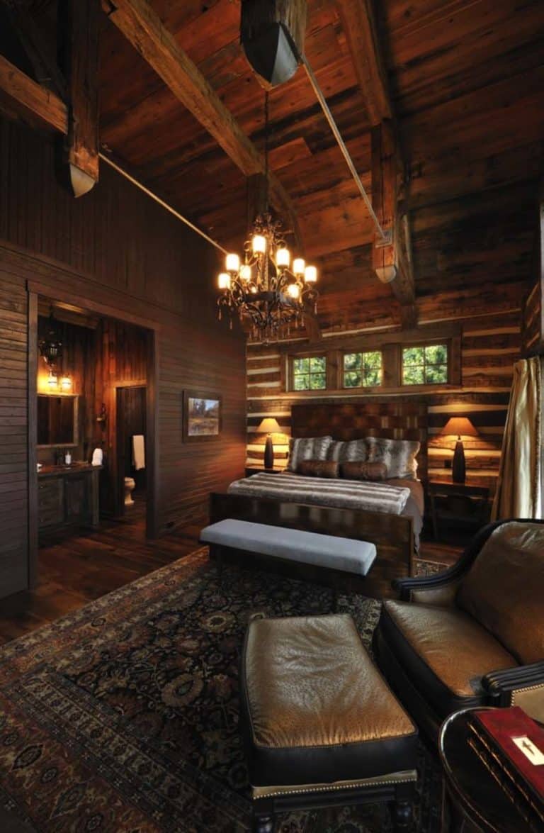 35+ Gorgeous log cabin style bedrooms to make you drool
