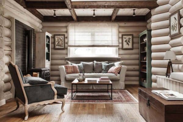 featured posts image for Rustic-chic log cabin style home in the countryside of Moscow