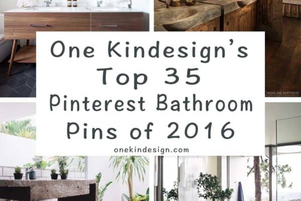 featured posts image for One Kindesign’s top 35 Pinterest bathroom pins of 2016