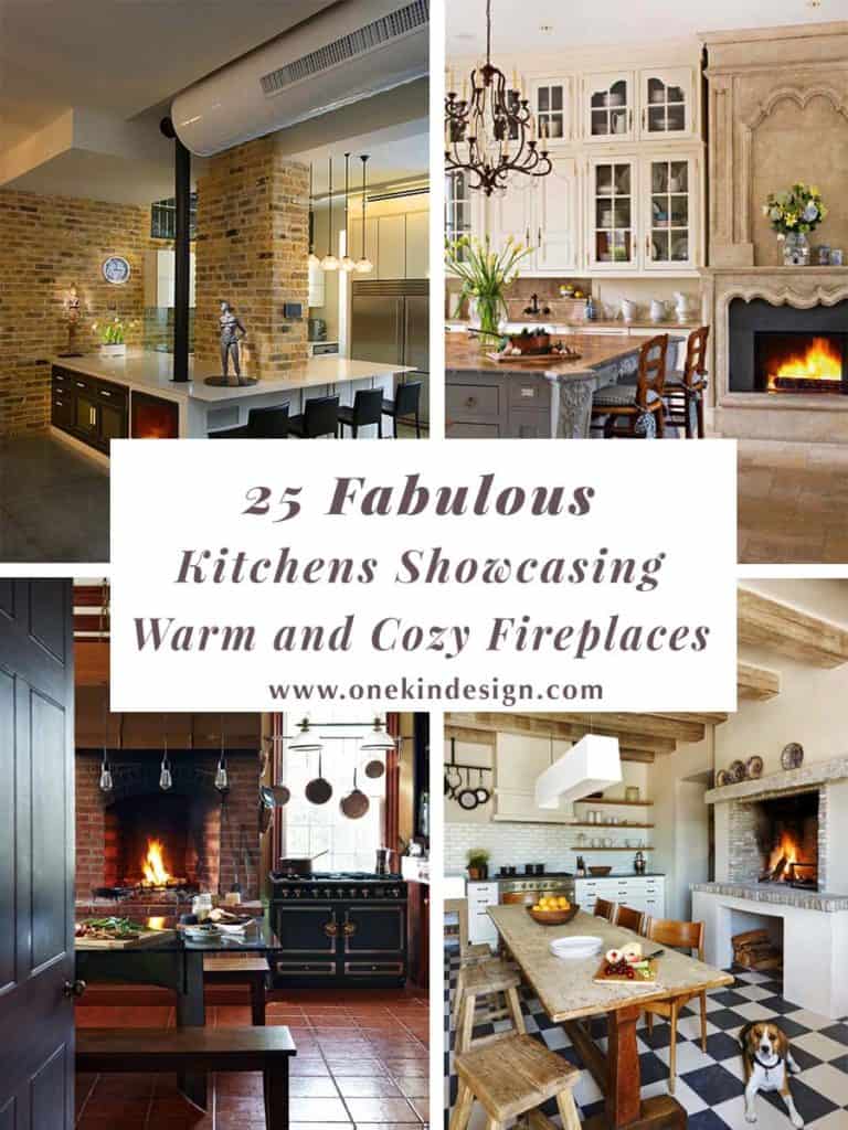 25 Fabulous Kitchens Showcasing Warm And Cozy Fireplaces