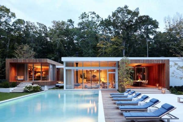 featured posts image for Modern home in Sagaponack features striking palette of wood and glass