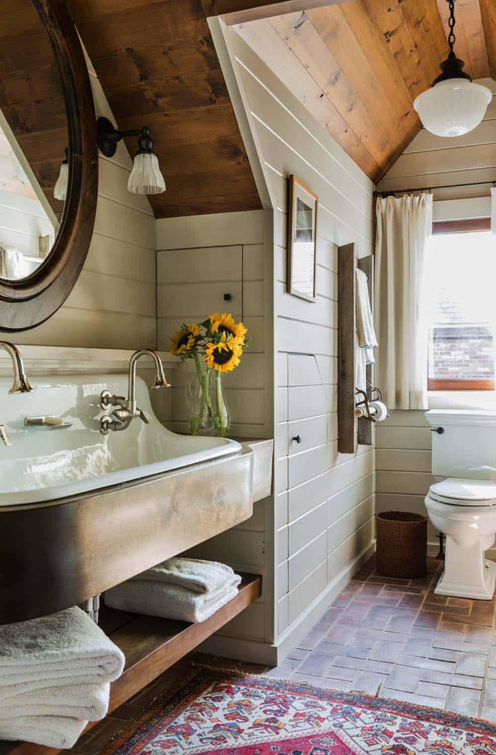 Gorgeous Farmhouse Style Bathrooms-14-1 Kindesign