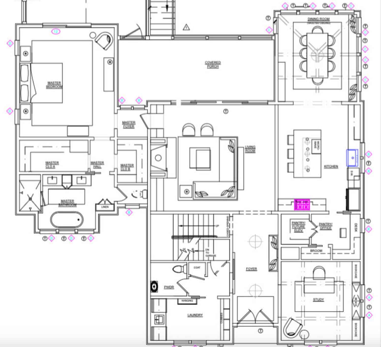 Coastal Style First Floor Plan