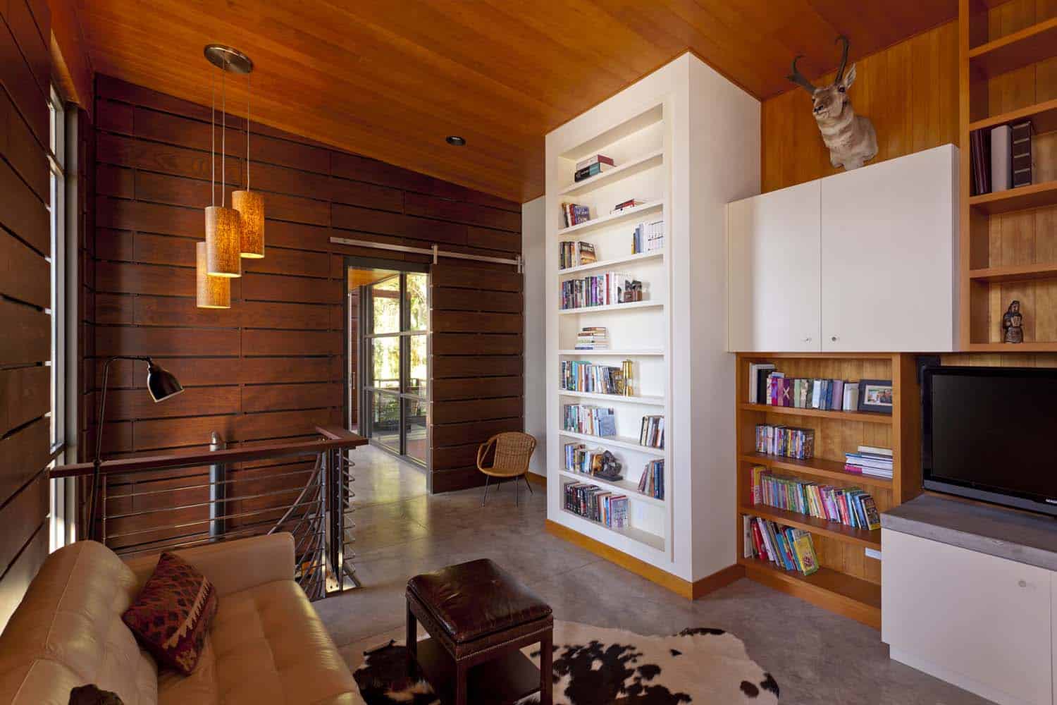 rustic family room