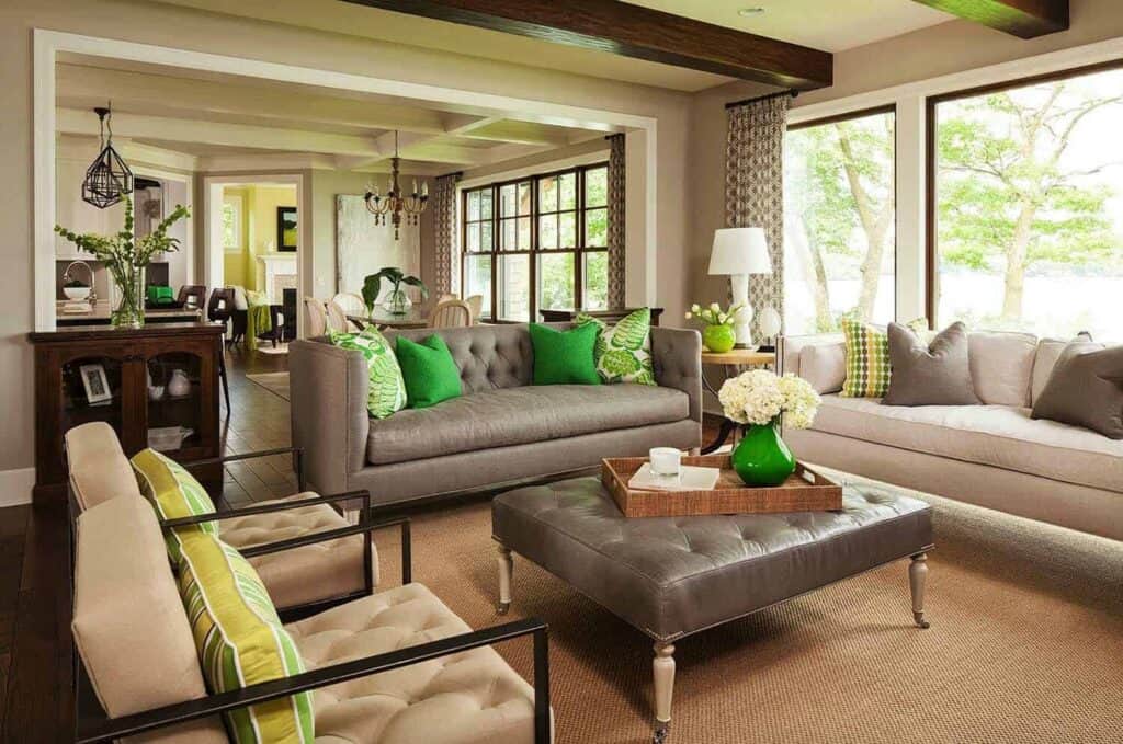 Lakeside home in Minnesota features a soothing living environment