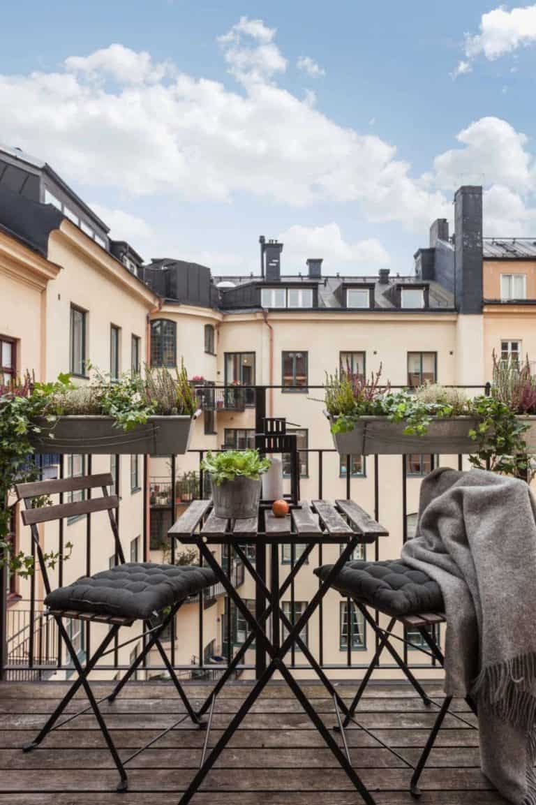 33 Incredibly inspiring Scandinavian style outdoor balcony ideas - Farmhouse Style Balcony Design Scandinavian