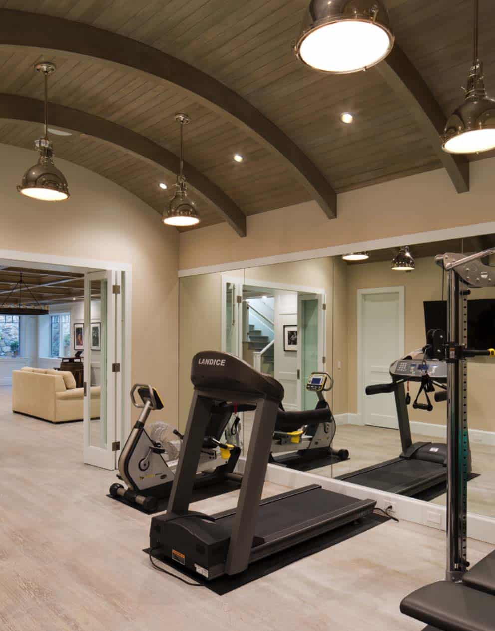 transitional-style-home-gym