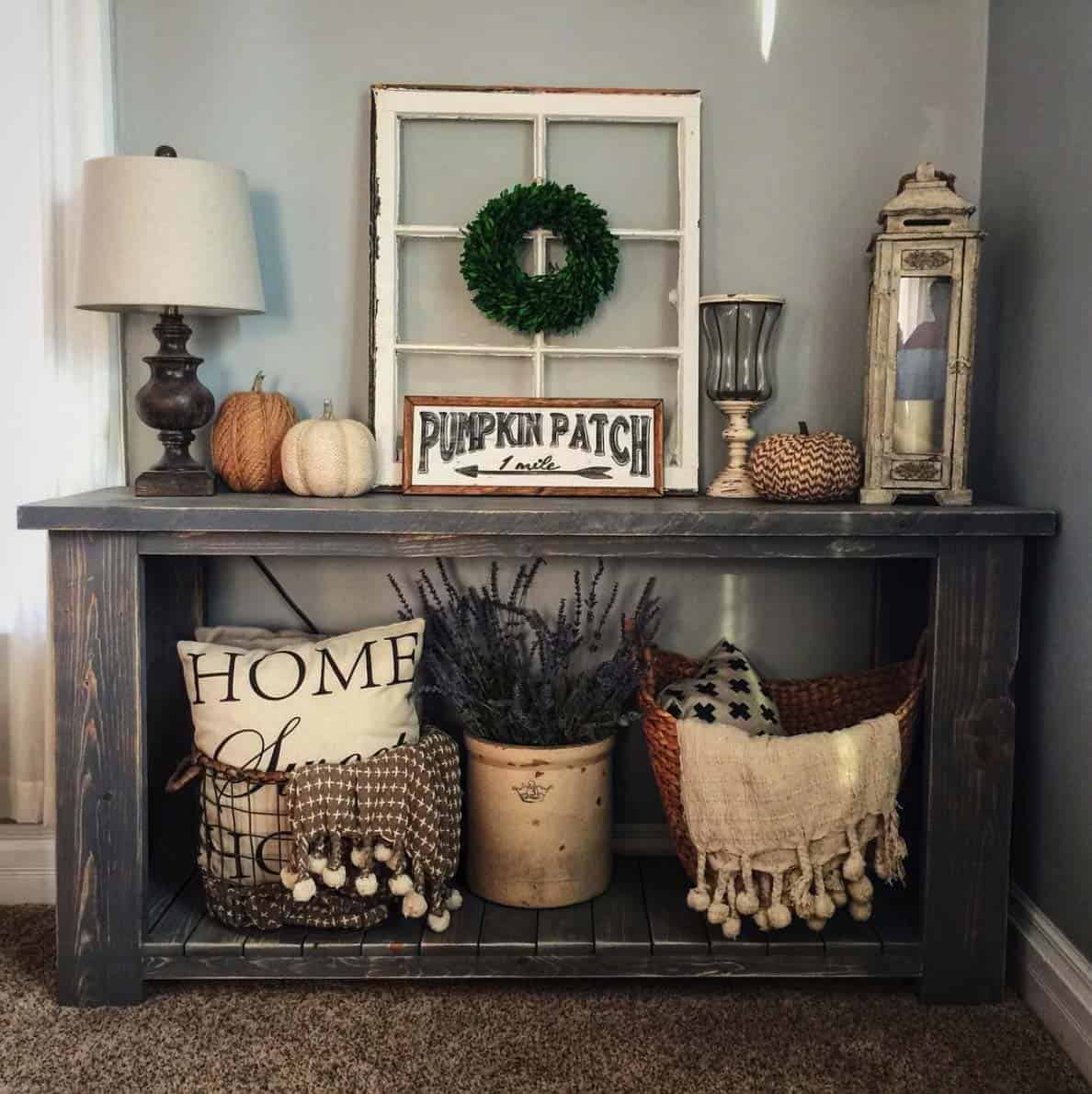Console-Table-Fall Decor-Ideas