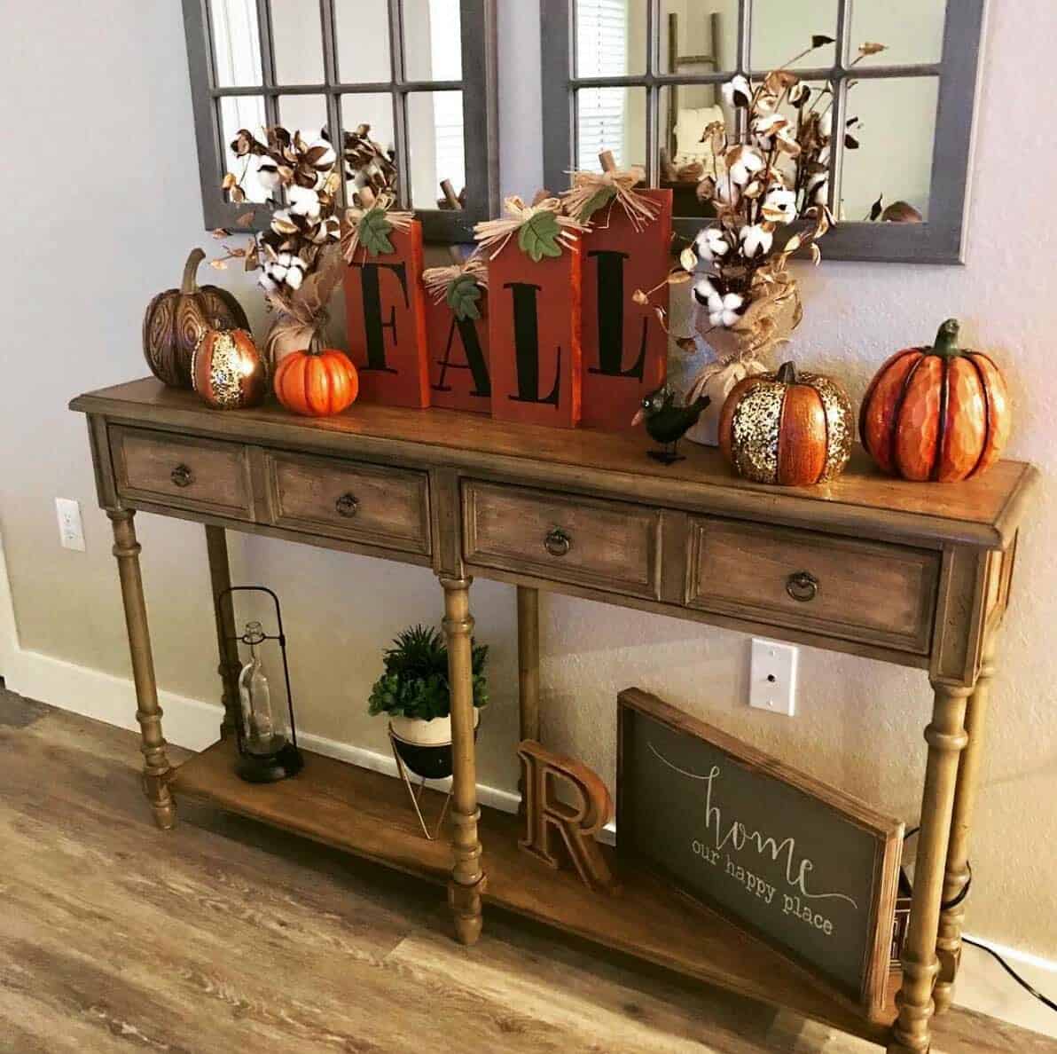 Console-Table-Fall Decor-Ideas