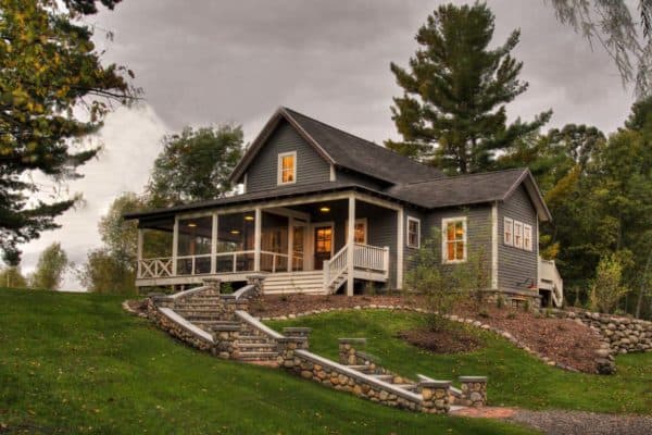 featured posts image for Charming farmhouse and entertainment barn nestled lakeside in Minnesota