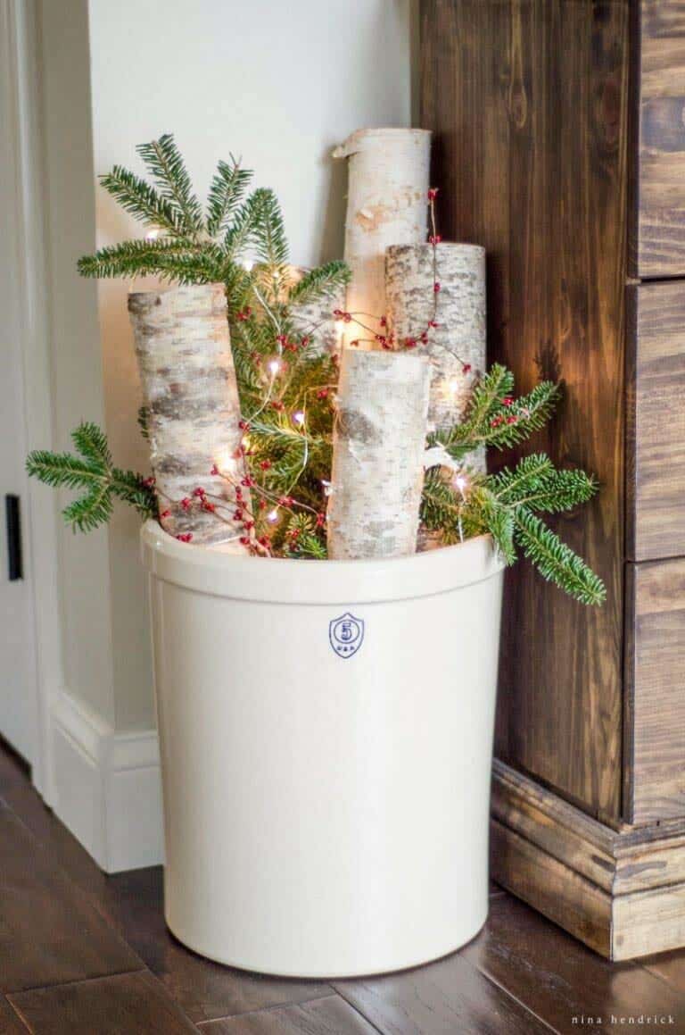 farmhouse-inspired-christmas-decor-birch-logs