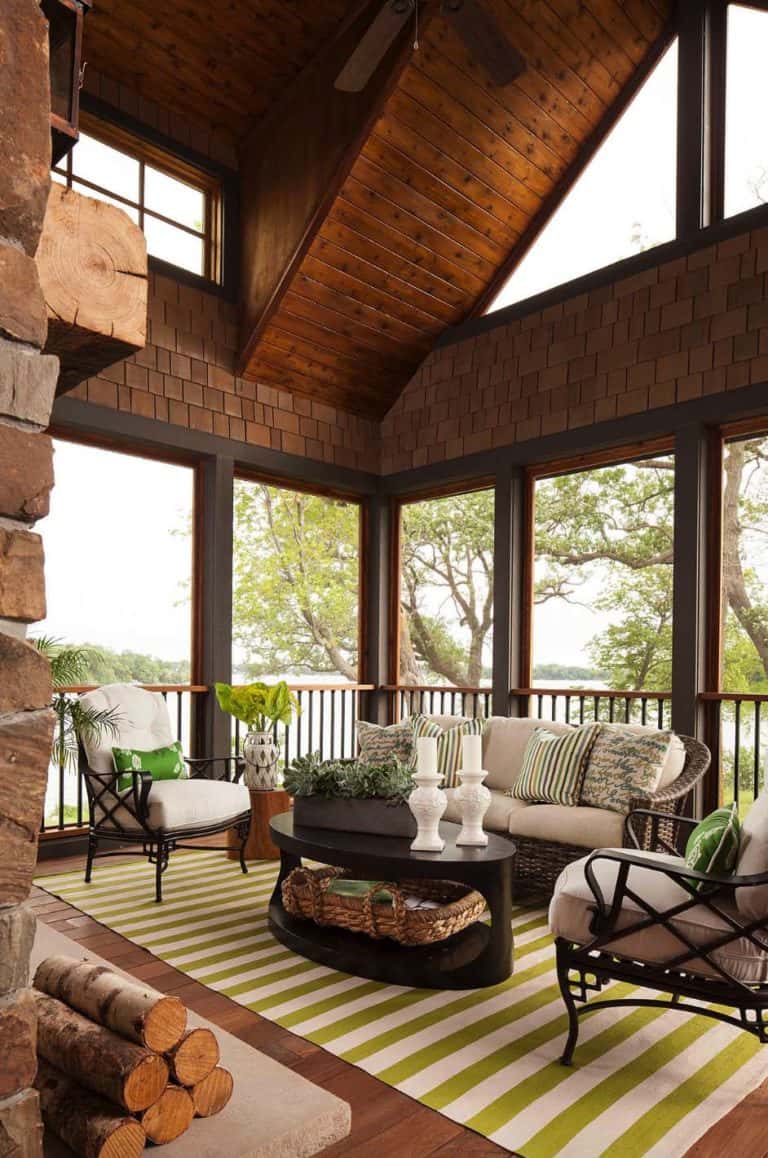 30+ Fabulous Screened-In Porch Ideas Boasting Woodsy Views