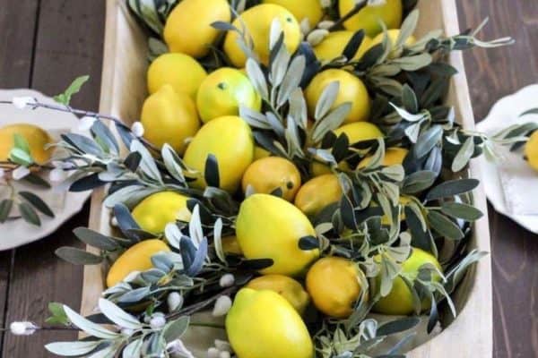 dining-table-centerpiece-dough-bowl-lemons