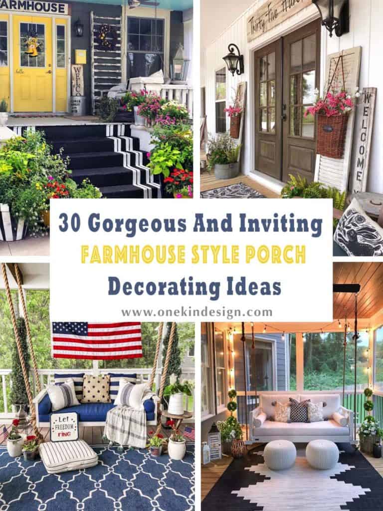 30 Gorgeous And Inviting Farmhouse Style Porch Decorating Ideas