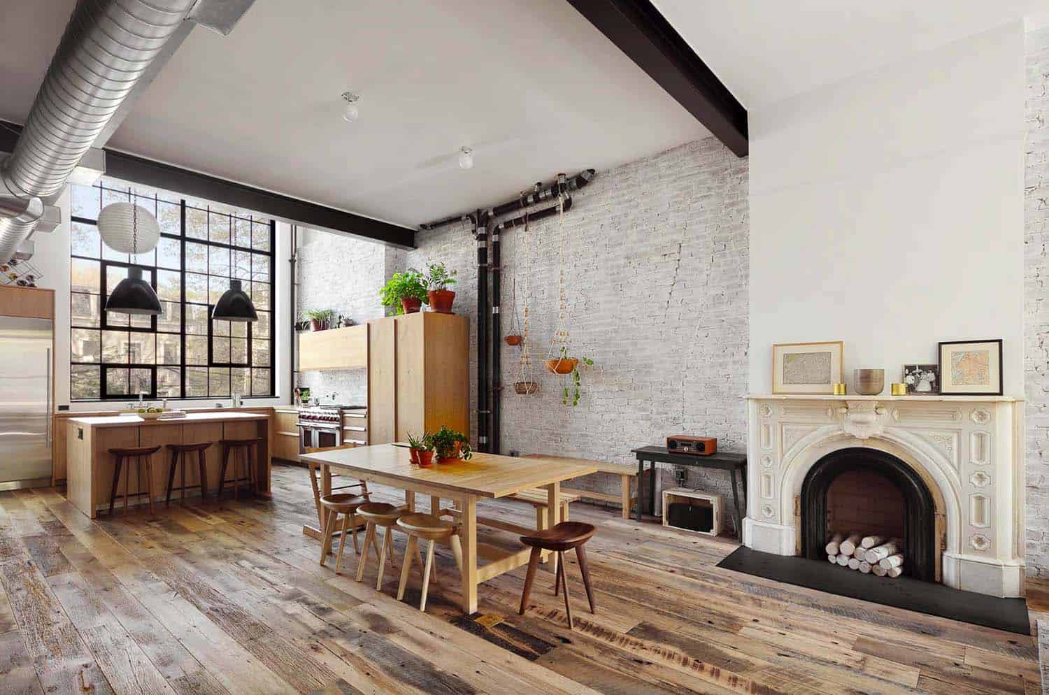 townhouse-kitchen-and-dining-room-industrial-style