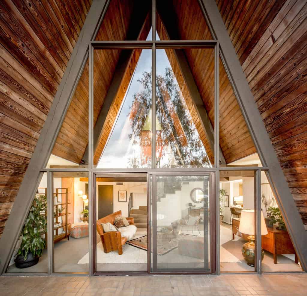 Iconic mid-century A-frame boasts stunning views over downtown LA