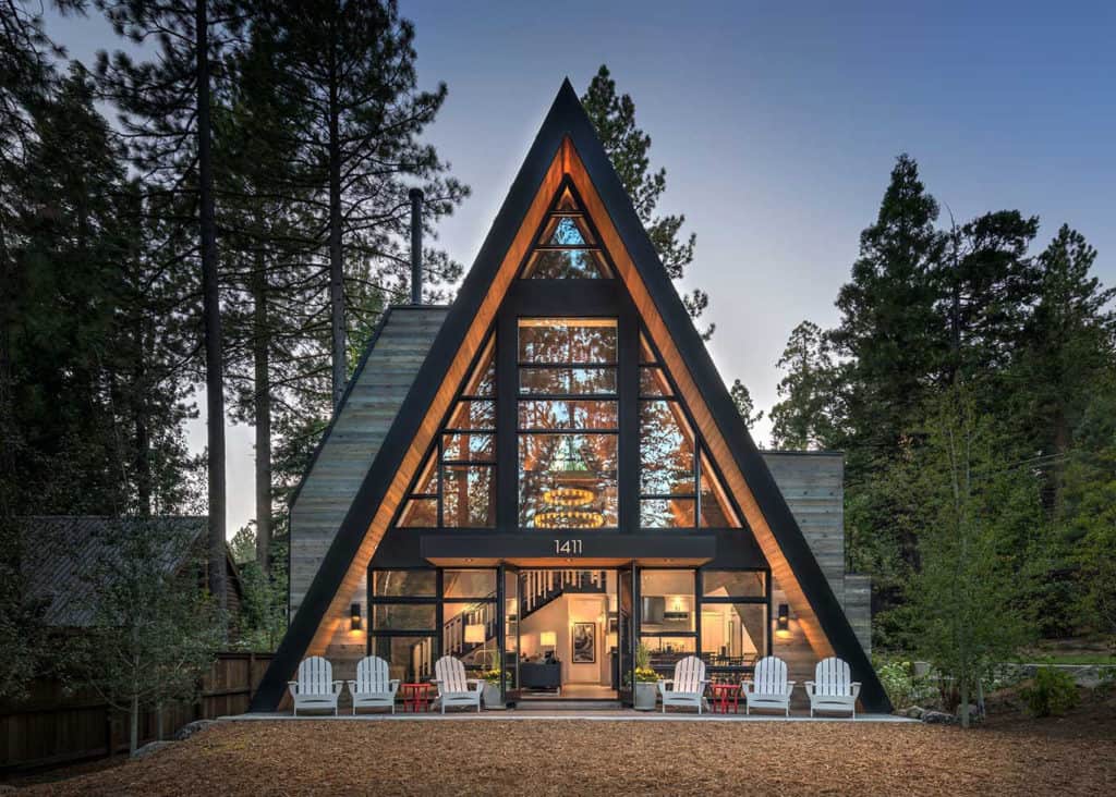 The most gorgeous rustic contemporary A-frame cabin in Lake Tahoe