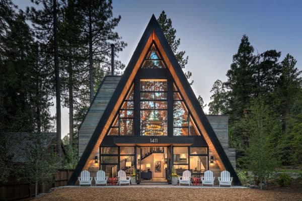 featured posts image for The most gorgeous rustic contemporary A-frame cabin in Lake Tahoe