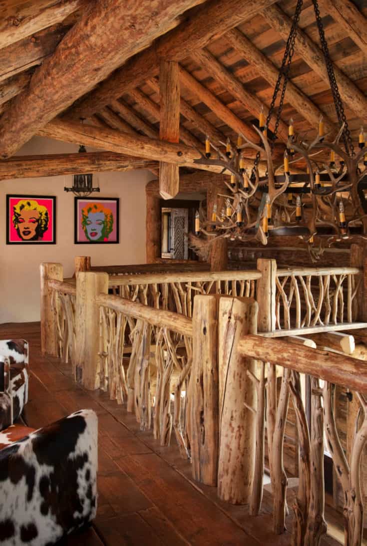 Step into this dreamy Big Sky mountain cabin with rustic luxe interiors