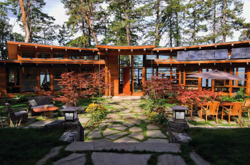 This off-the-grid Gulf Islands home is a book lover's dream