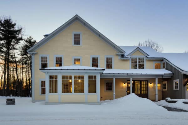 featured posts image for Stunning New England farmhouse nestled on woodsy property in Maine