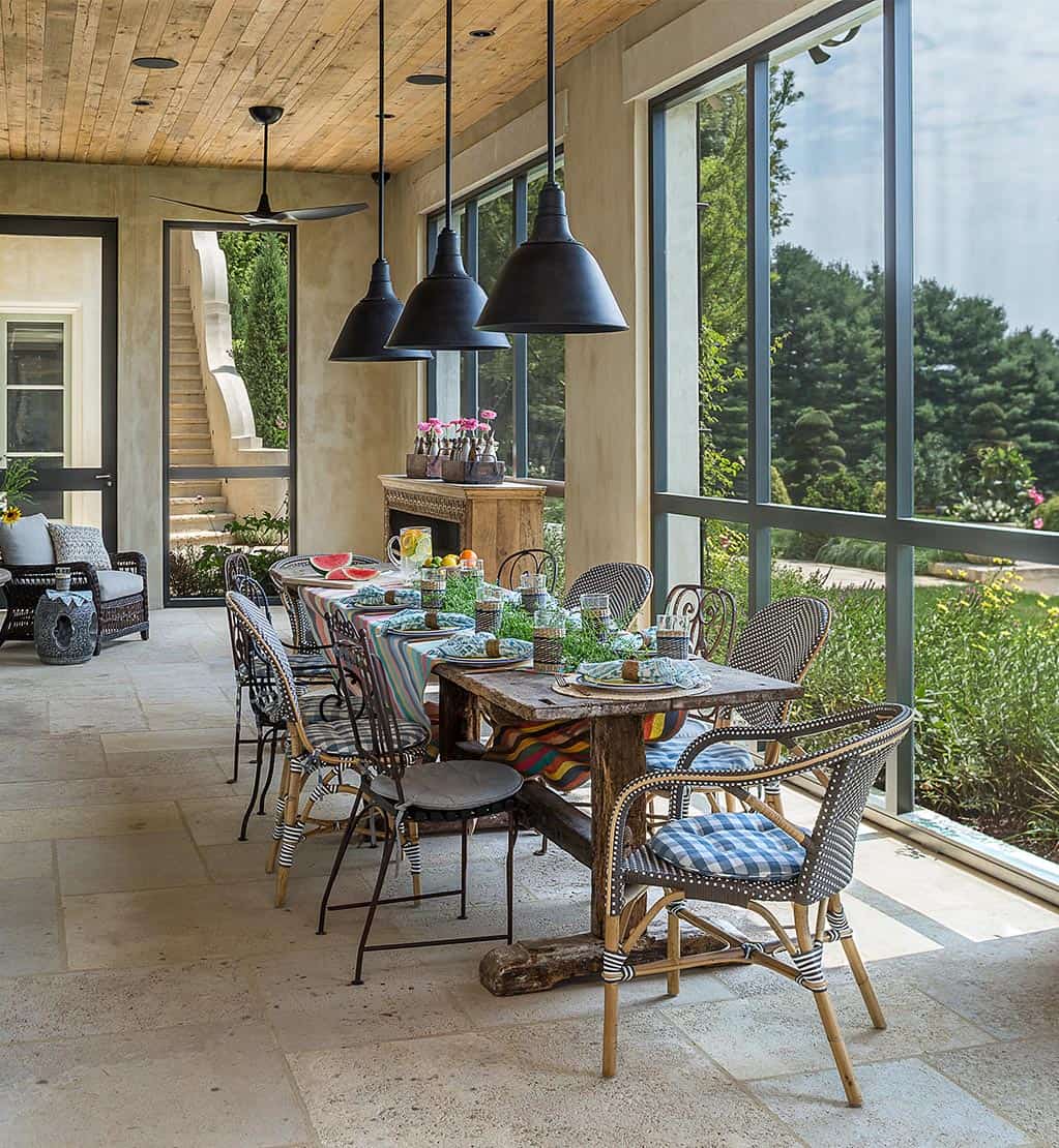 farmhouse-modern-sunroom-dining-room