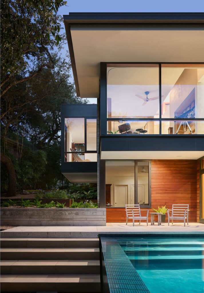 Inside a striking Lake Austin home floating above the treetops with ...
