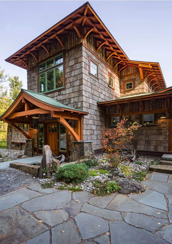 Rustic lake house escape with Japanese-inspired design in the Adirondacks