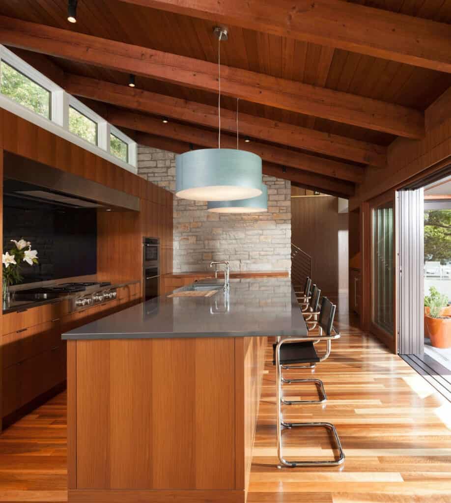Midcentury lake house gets a dramatic transformation in Minnesota