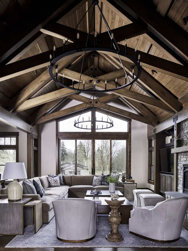 Rustic meets refined in this stunning Washington wine country home