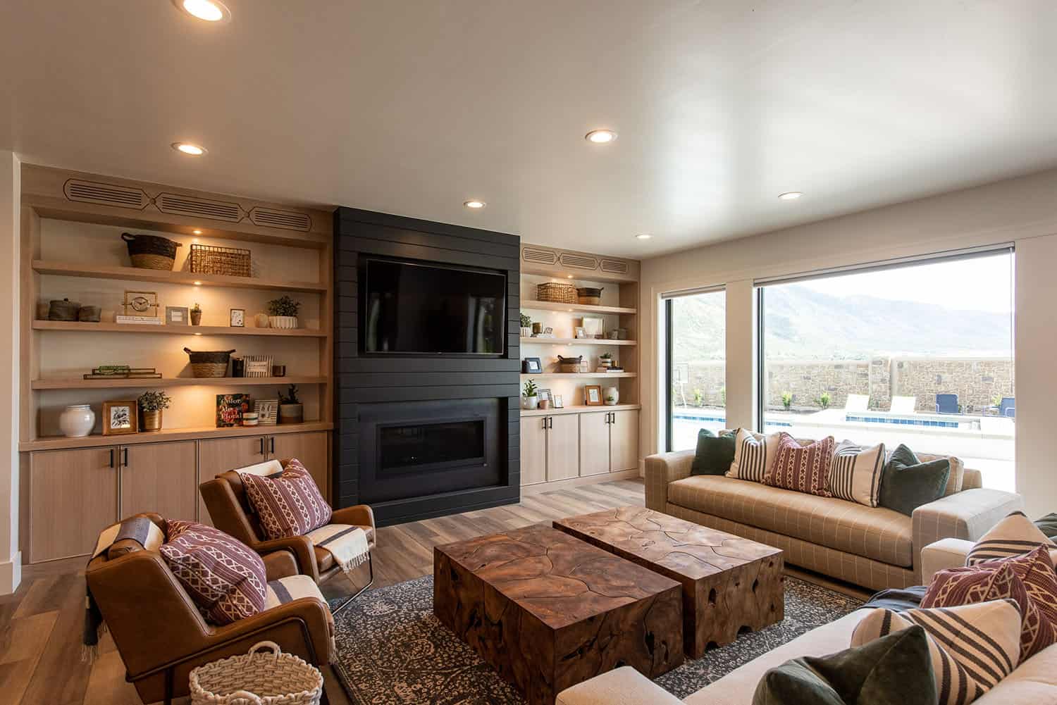 transitional-basement-family-room